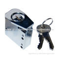 High-security Bag/Luggage Zipper Lock, Push in to Lock and Unlock with Key, Bright Chrome Finish